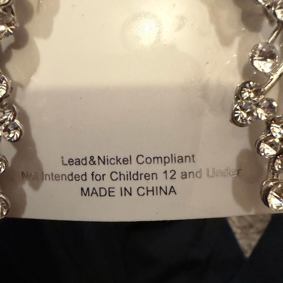 Silver Floral Crystal Hair Pins - Picture 7 of 7